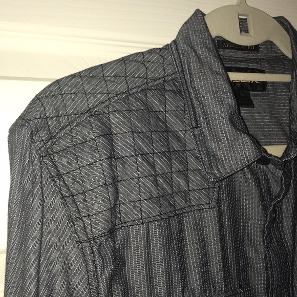 Helix Long-Sleeve Grey Athletic-Fit Button Up - Picture 2 of 5